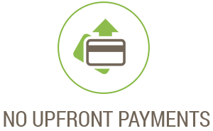 No upfront payments